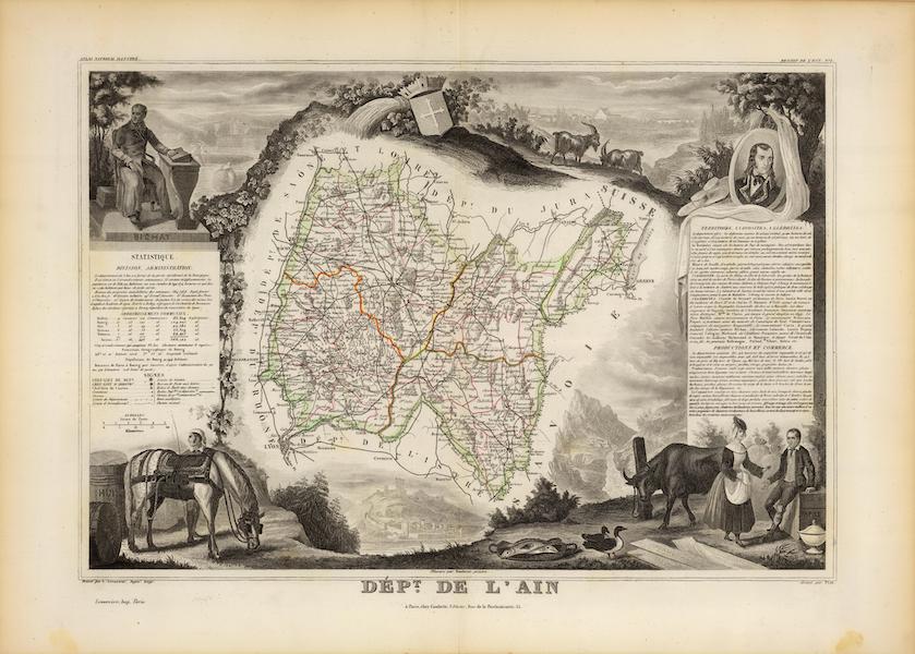 Atlas National Illustre - Dept. De L'Ain (1856)