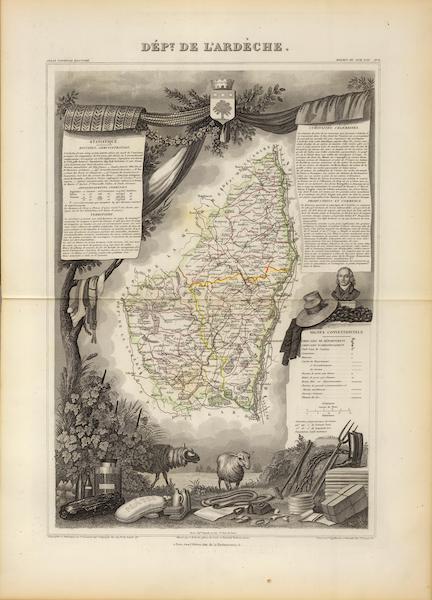 Atlas National Illustre - Dept. De L'Ardeche (1856)