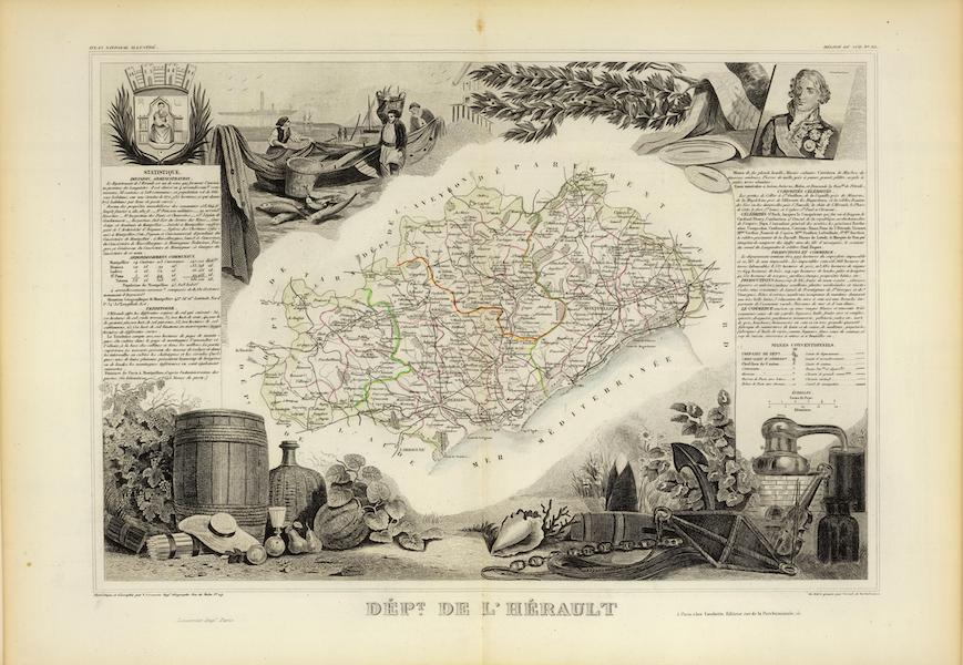 Atlas National Illustre - Dept. De L'Herault (1856)