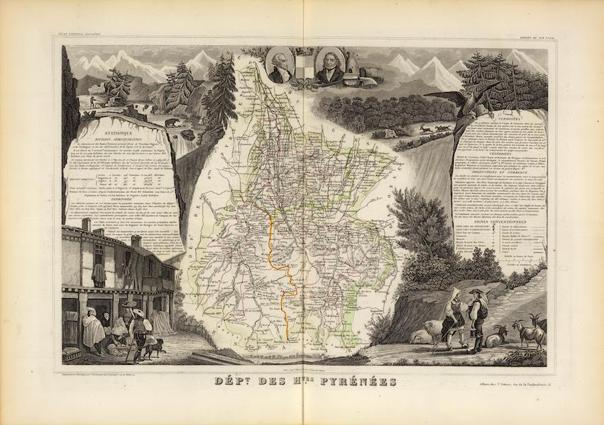 Atlas National Illustre - Dept. Des Htes. Pyrenees (1856)