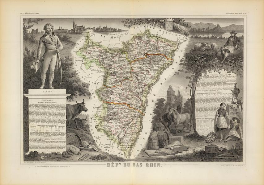 Atlas National Illustre - Dept. Du Bas Rhin (1856)