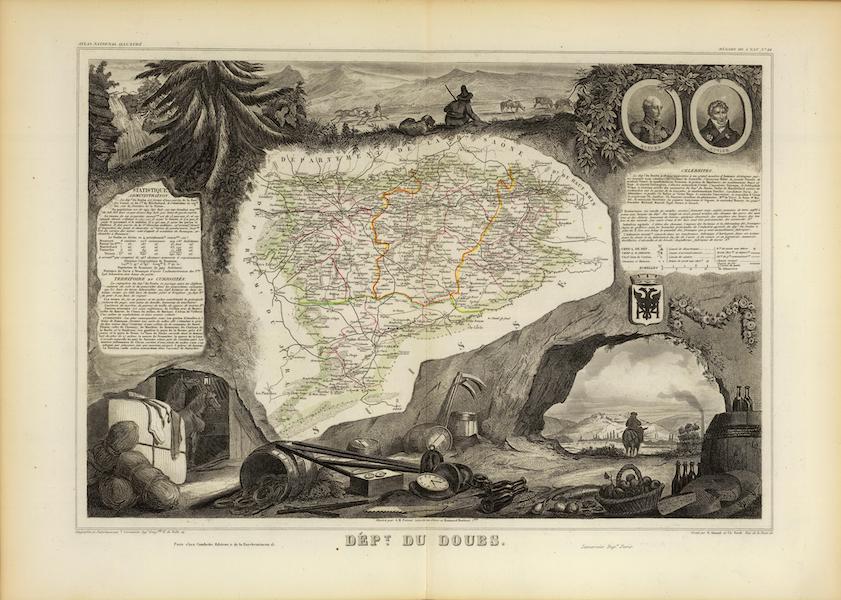Atlas National Illustre - Dept. Du Doubs (1856)
