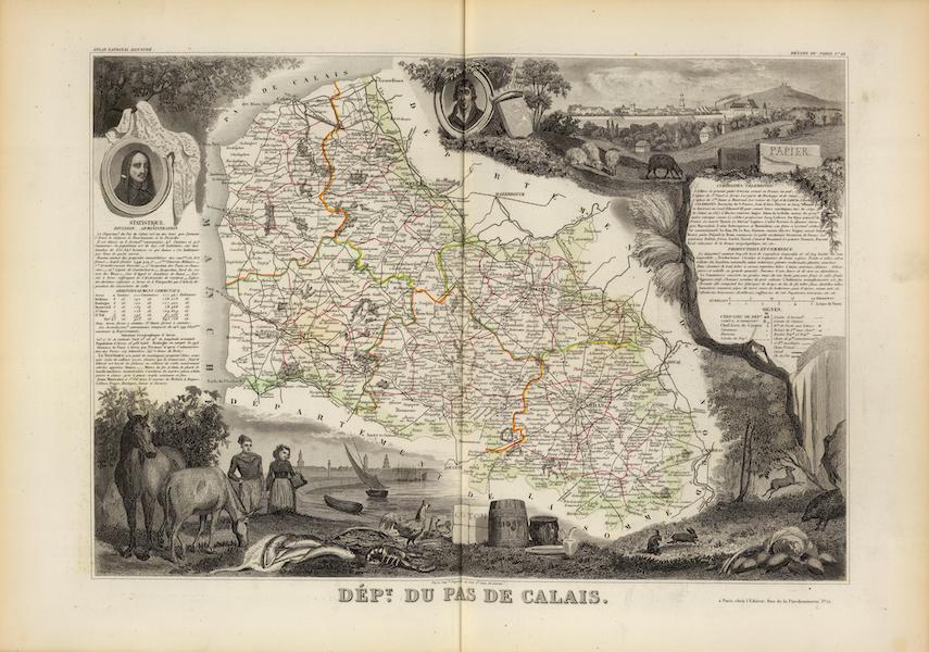 Atlas National Illustre - Dept. Du Pas De Calais (1856)