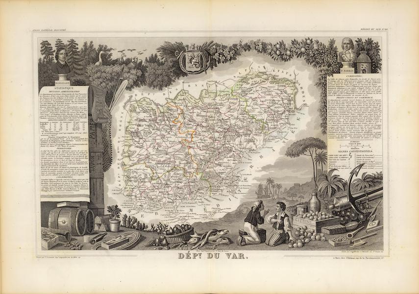 Atlas National Illustre - Dept. Du Var (1856)
