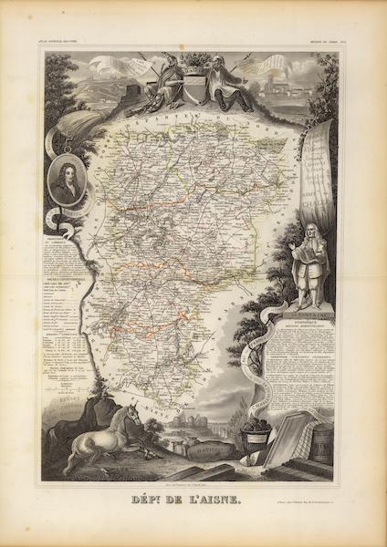 Atlas National Illustre - Dept. De L'Aisne (1856)