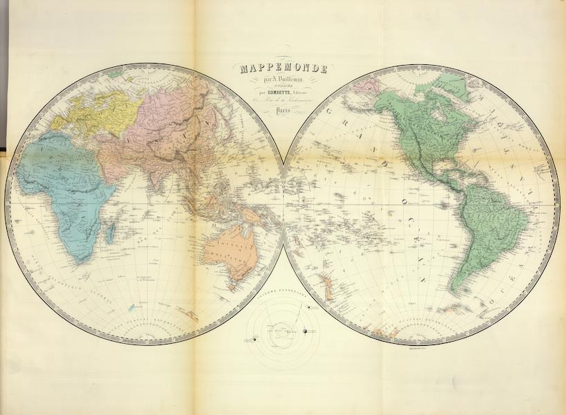 Atlas National Illustre - Mappemonde (1856)