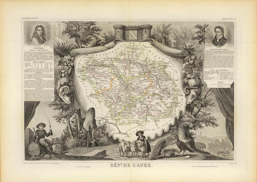 Atlas National Illustre - Dept. De L'Aube (1856)
