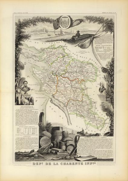 Atlas National Illustre - Dept. De La Charente Infre (1856)