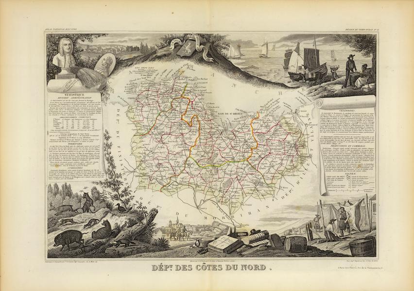 Atlas National Illustre - Dept. De Cotes du Nord (1856)