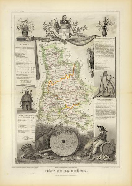 Atlas National Illustre - Dept. De La Drome (1856)