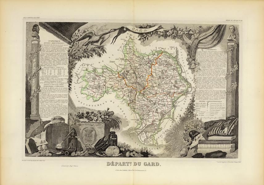 Atlas National Illustre - Dept. Du Gard (1856)