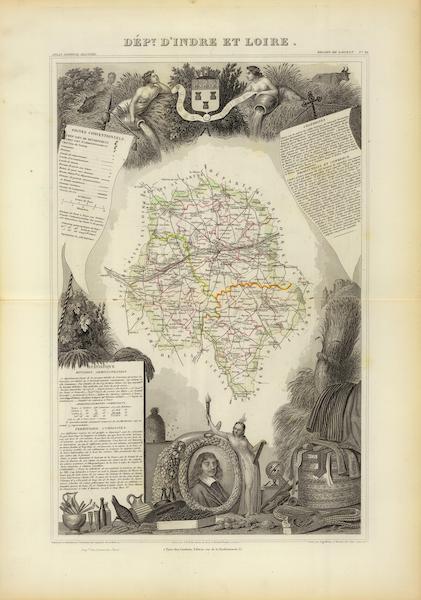 Atlas National Illustre - Dept. D'Indre et Loire (1856)