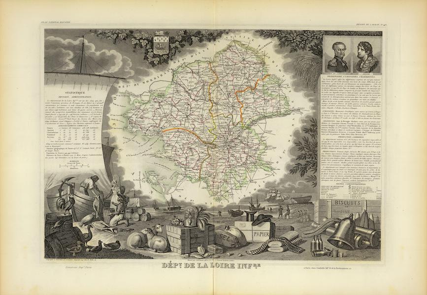 Atlas National Illustre - Dept. De La Loire Infre (1856)