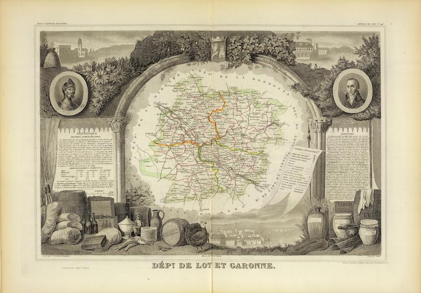 Atlas National Illustre - Dept. De Lot et Garonne (1856)