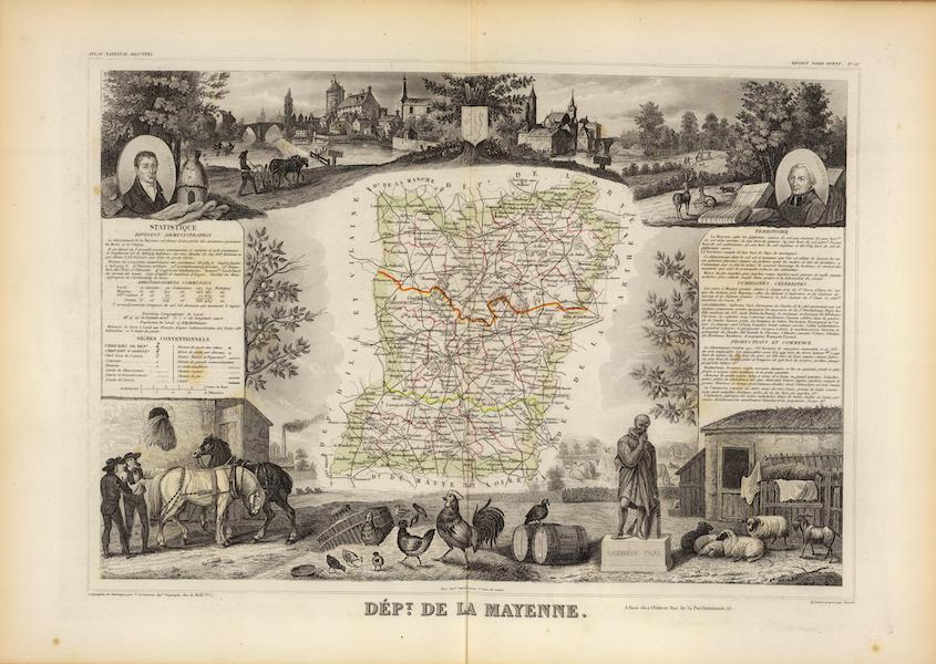 Atlas National Illustre - Dept. De La Mayenne (1856)