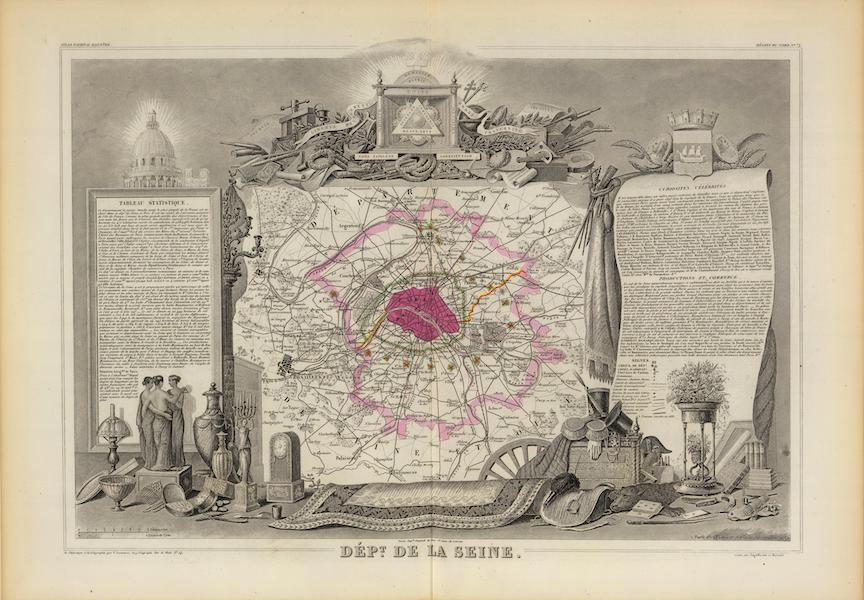 Atlas National Illustre - Dept. De La Siene (1856)