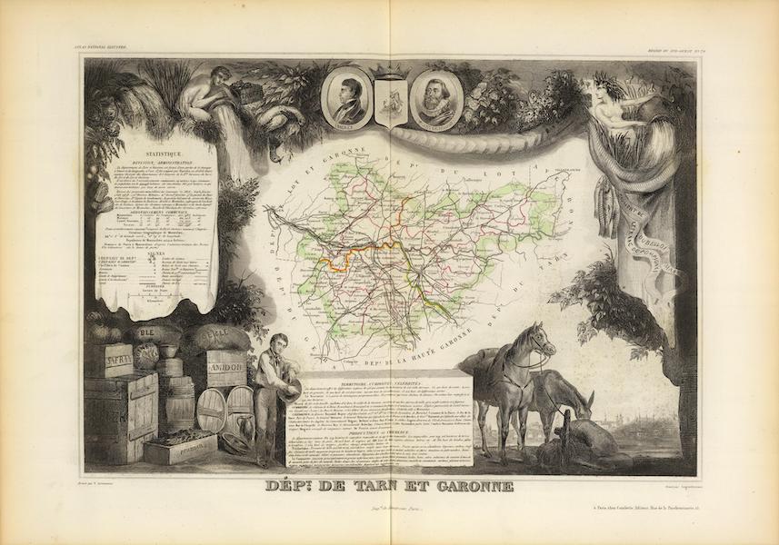 Atlas National Illustre - Dept. De Tarn et Garonne (1856)