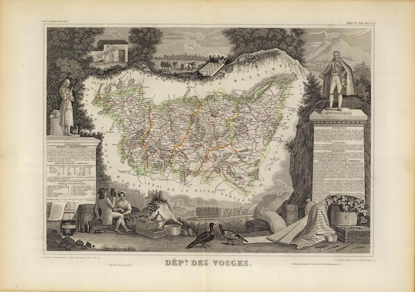 Atlas National Illustre - Dept. Des Vosges (1856)