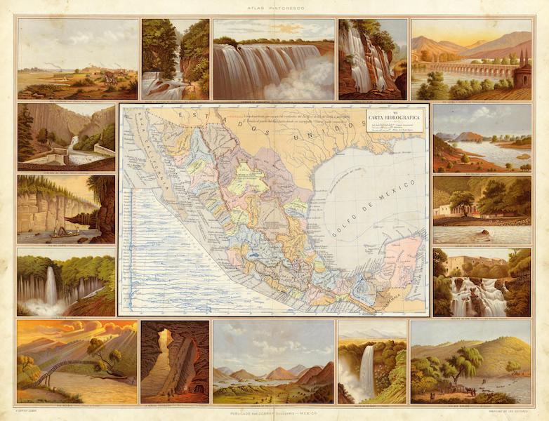 Atlas Pintoresco e Historico De Los Estados Unidos Mexicanos - Carta Hydrografica (1885)