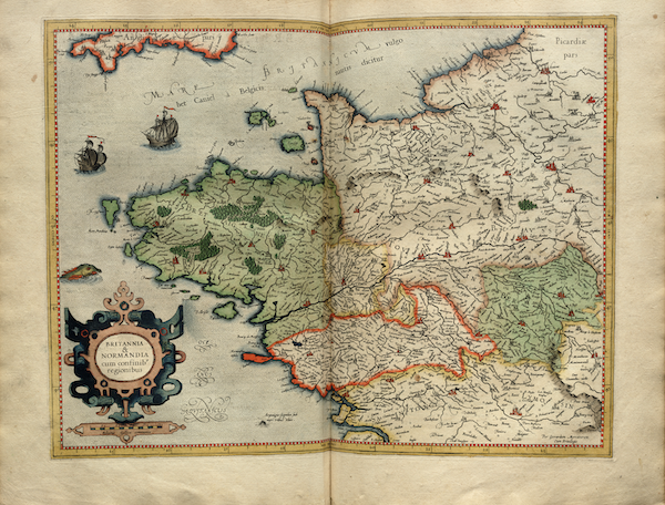 Atlas sive Cosmographicae - Britannia, Normandia (1595)