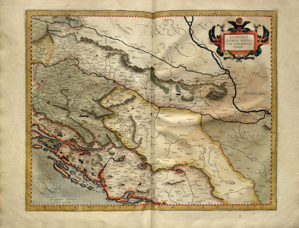 Atlas sive Cosmographicae - Sclavonia, Croatia, Bosnia (1595)