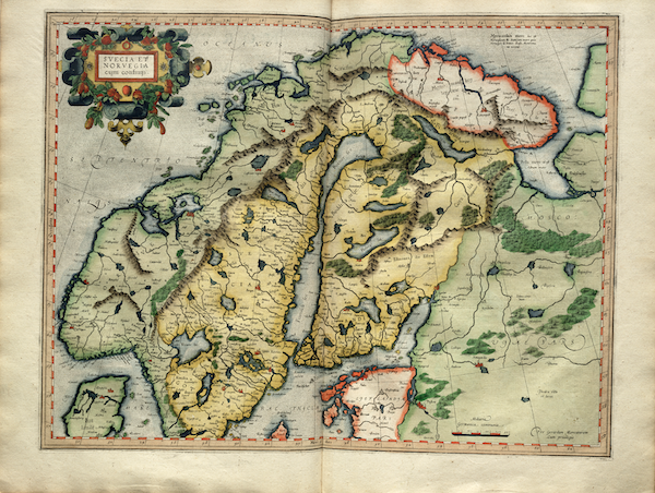Atlas sive Cosmographicae - Suecia et Norwegia (1595)