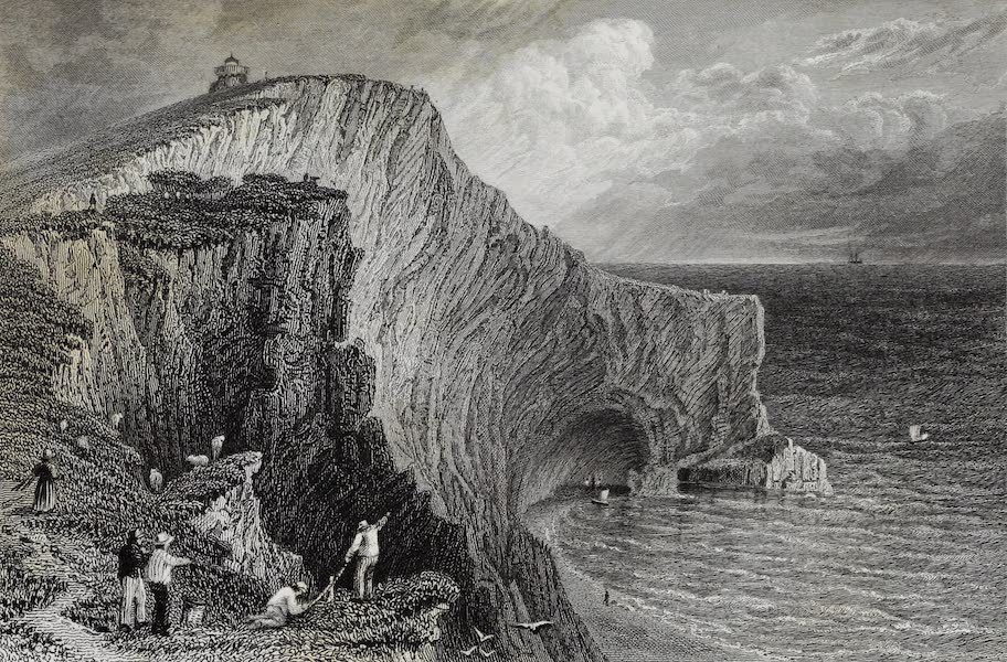 Barber's Picturesque Guide to the Isle of Wight - Scratchell's Bay (1850)