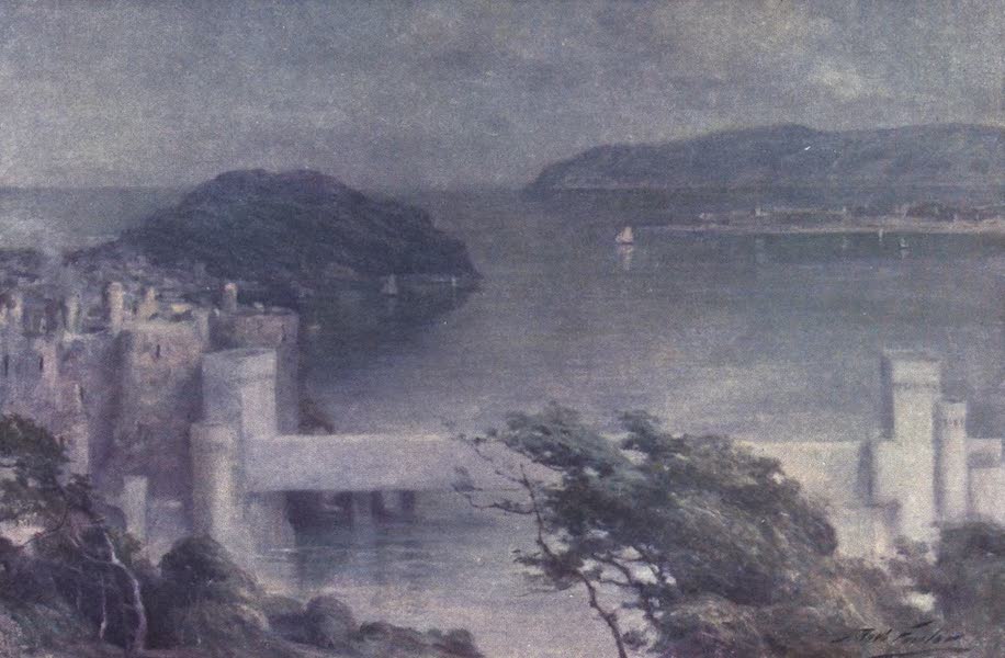 Beautiful Wales Painted and Described - Conway from Benarth - Early Morning (1905)