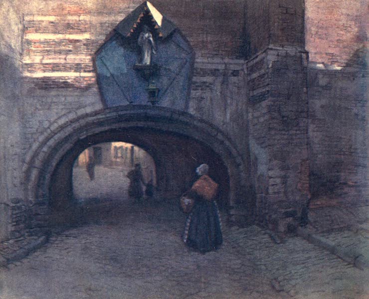 Belgium, Painted and Described - Archway under the Vieille Boucherie, Antwerp (1908)