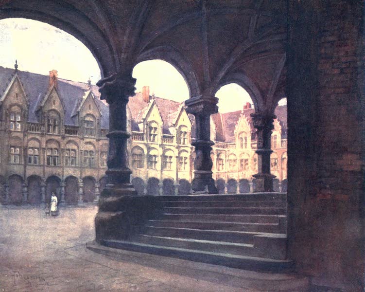 Belgium, Painted and Described - The Episcopal Palace - Outer Court, Liege (1908)