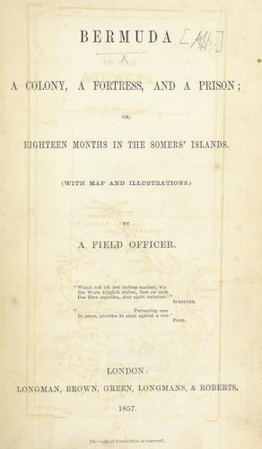 Bermuda, a Colony, a Fortress, and a Prison (1857)