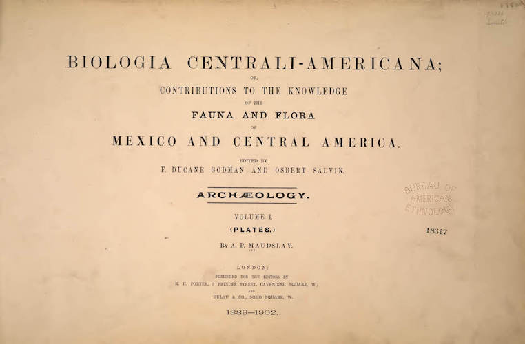 Archaeology - Biologia Centrali-Americana Atlas Vol. 1