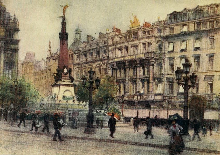 Brabant and East Flanders, Painted and Described - Place de Brouckere, Brussels (1907)