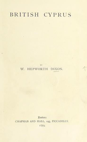 British Cyprus - Title Page (1897)