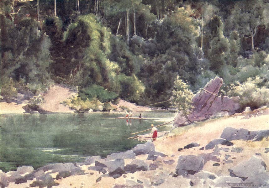 Burma, Painted and Described - Ferry on the Nan-tu River (1905)