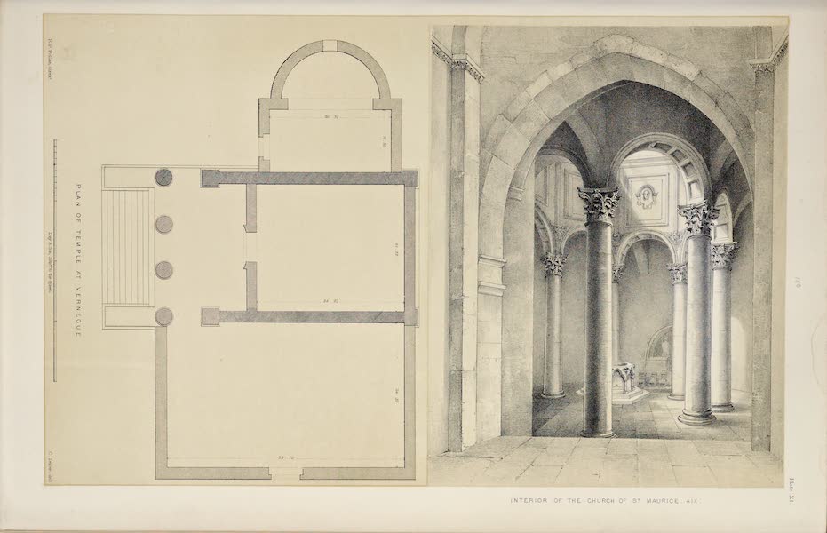 Byzantine Architecture - Plan of Temple at Vernegue (1864)