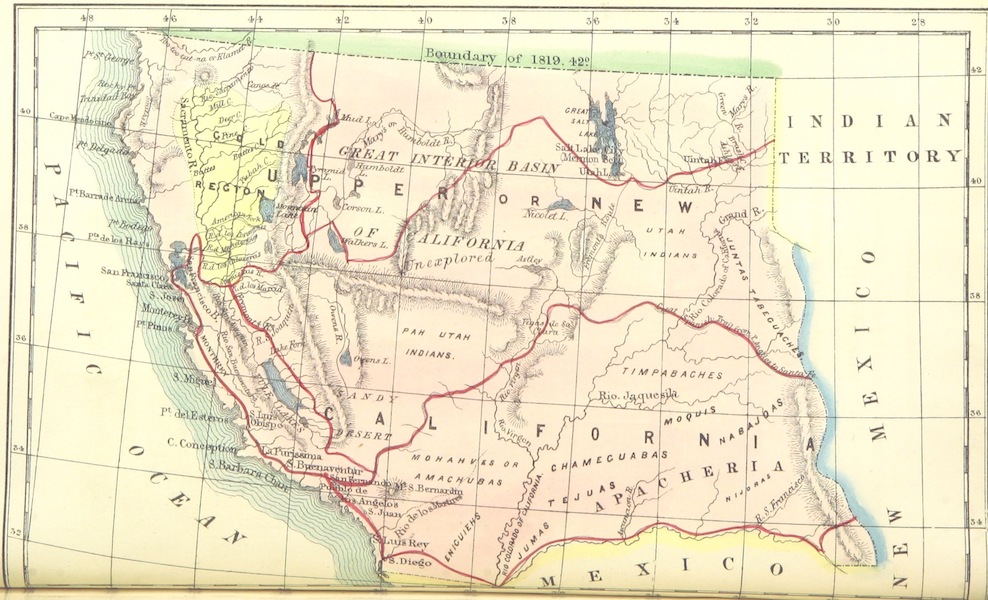 California: Its Past History; Its Present Position; Its Future Prospects - Map of Western North America (1850)