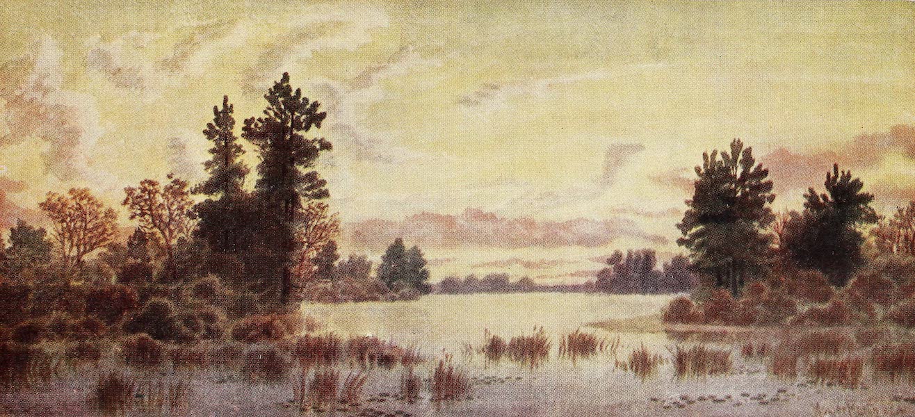 Canada, Painted and Described - Sunset on Canoe Lake, Parry Sound (1907)