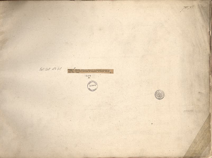 Cartes et Tables de la Geographie Physique ou Naturelle - Fly Leaf (1757)