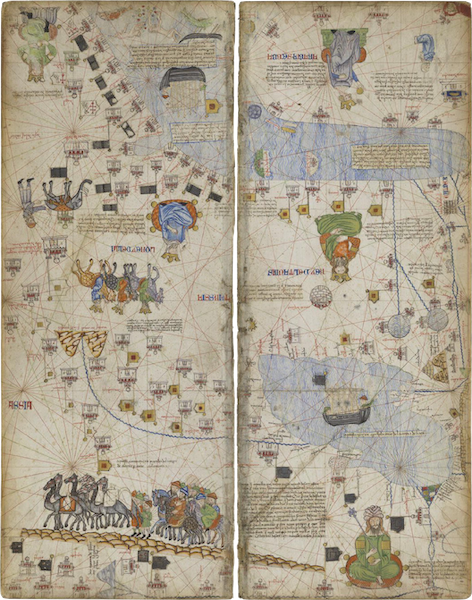 Catalan Atlas - Leafs 7 & 8 - Map (1375)