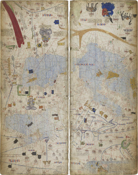 Catalan Atlas - Leafs 9 & 10 - Map (1375)