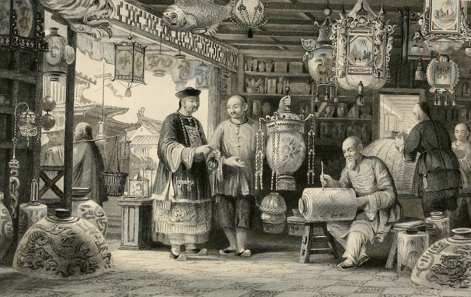 China in a Series of Views Vol. 2 - Show-room of a Lantern Merchant, at Peking (1843)