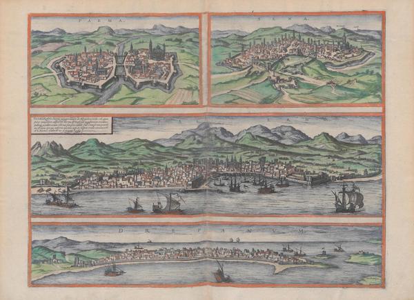 Civitates Orbis Terrarum Vol. 1 - Parma Sena Palermo et Drepanvm (1572)