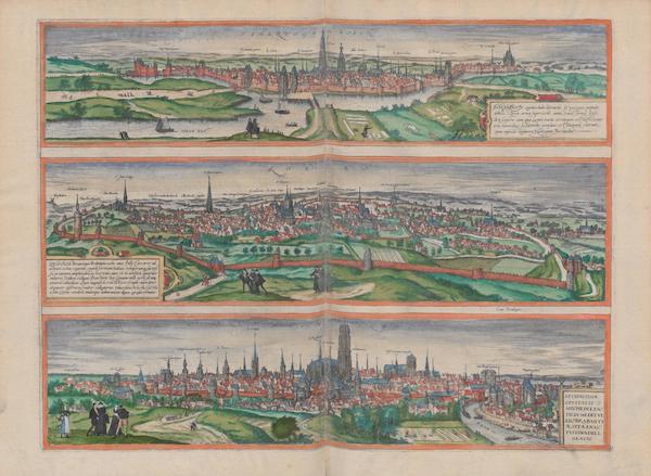 Civitates Orbis Terrarum Vol. 1 - Tshertogenbosch Loeven Machelen (1572)