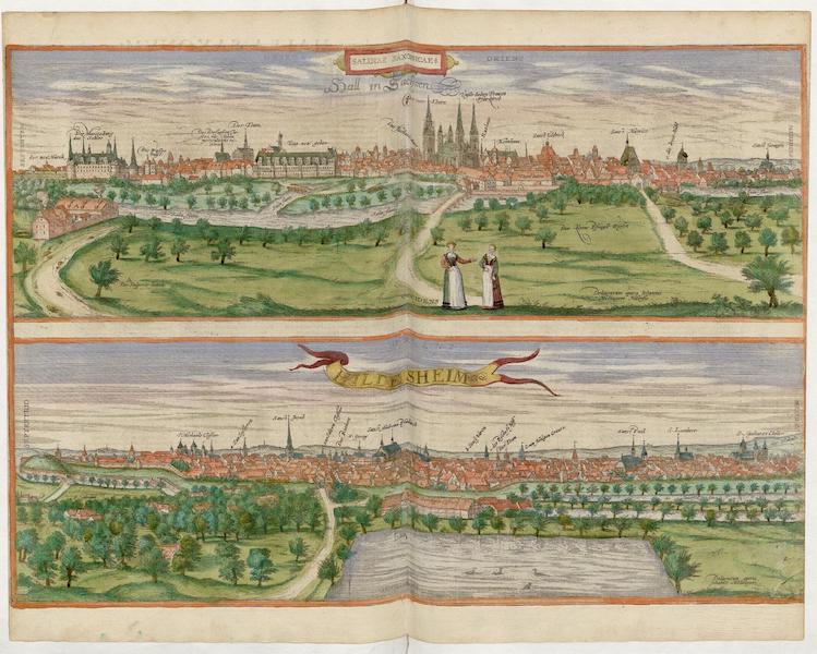 Civitates Orbis Terrarum Vol. 5 - Hall In Sachsen et Hildsheim (1596)