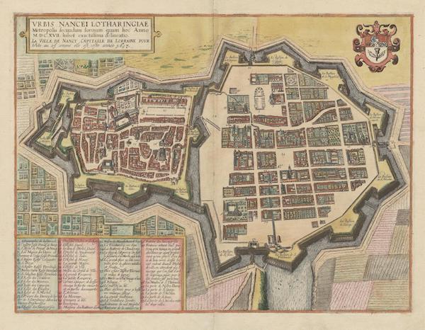 Vrbs Nancei Lotharingiae et La Ville De Nancy 1617