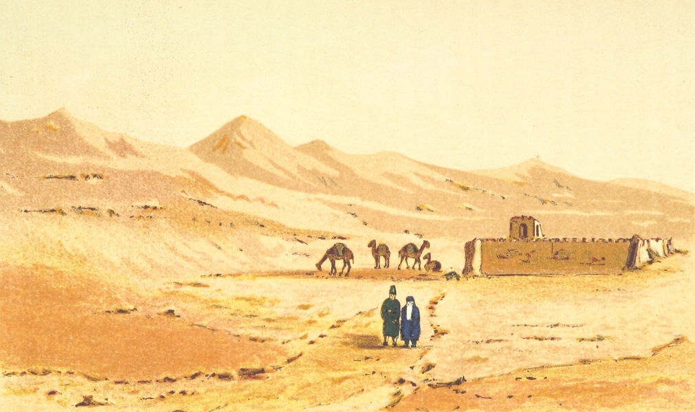 Clouds in the East - Persian Scenery - A Caravanserai (1876)