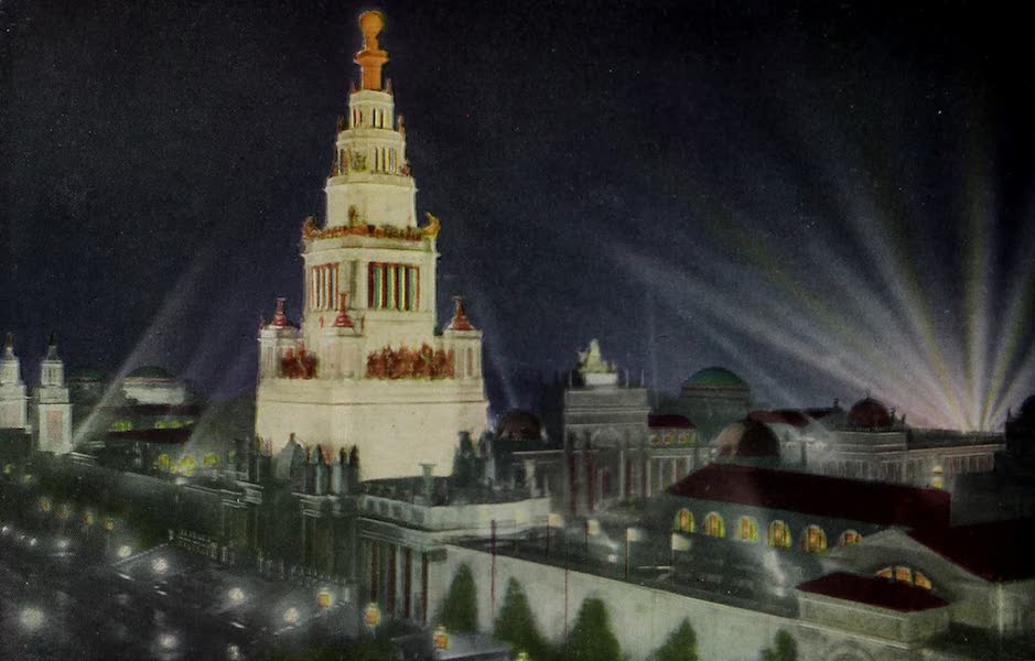 Colortypes of the Panama-Pacific International Exposition - The Tower of Jewels - Illuminated (1915)