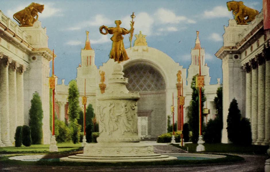 Colortypes of the Panama-Pacific International Exposition - The Fountain of Ceres, Entrance to Court of the Four Seasons (1915)