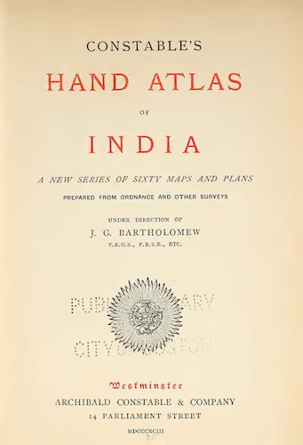 Constable's Hand Atlas of India